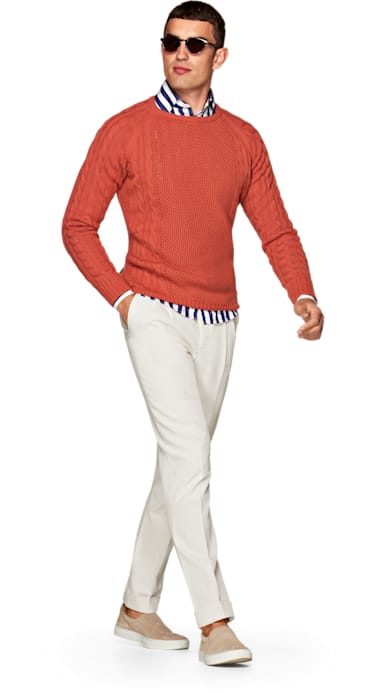 Jort Off White Trousers