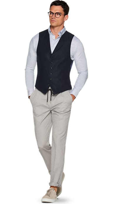 Navy Waistcoat