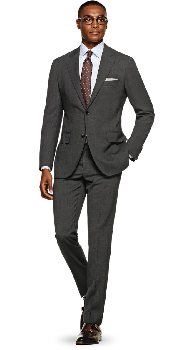 grey plain havana flap c4766i-s | suitsupply online store