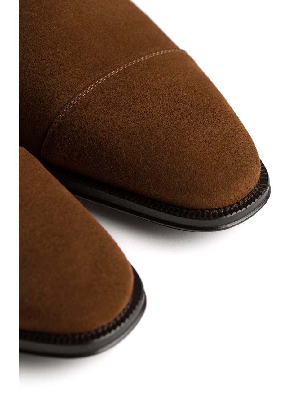 brown suede double monk strap