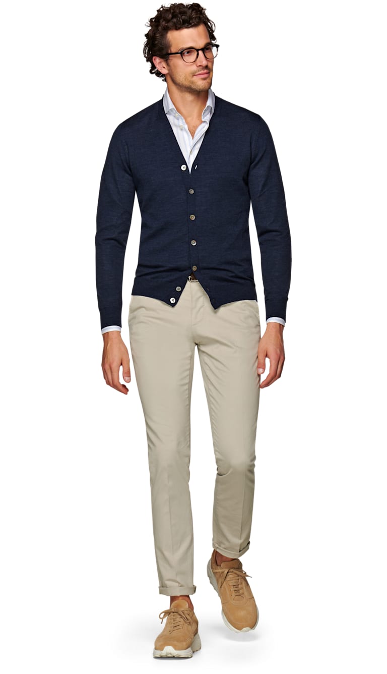Blue Cardigan Sw761 | Suitsupply Online Store