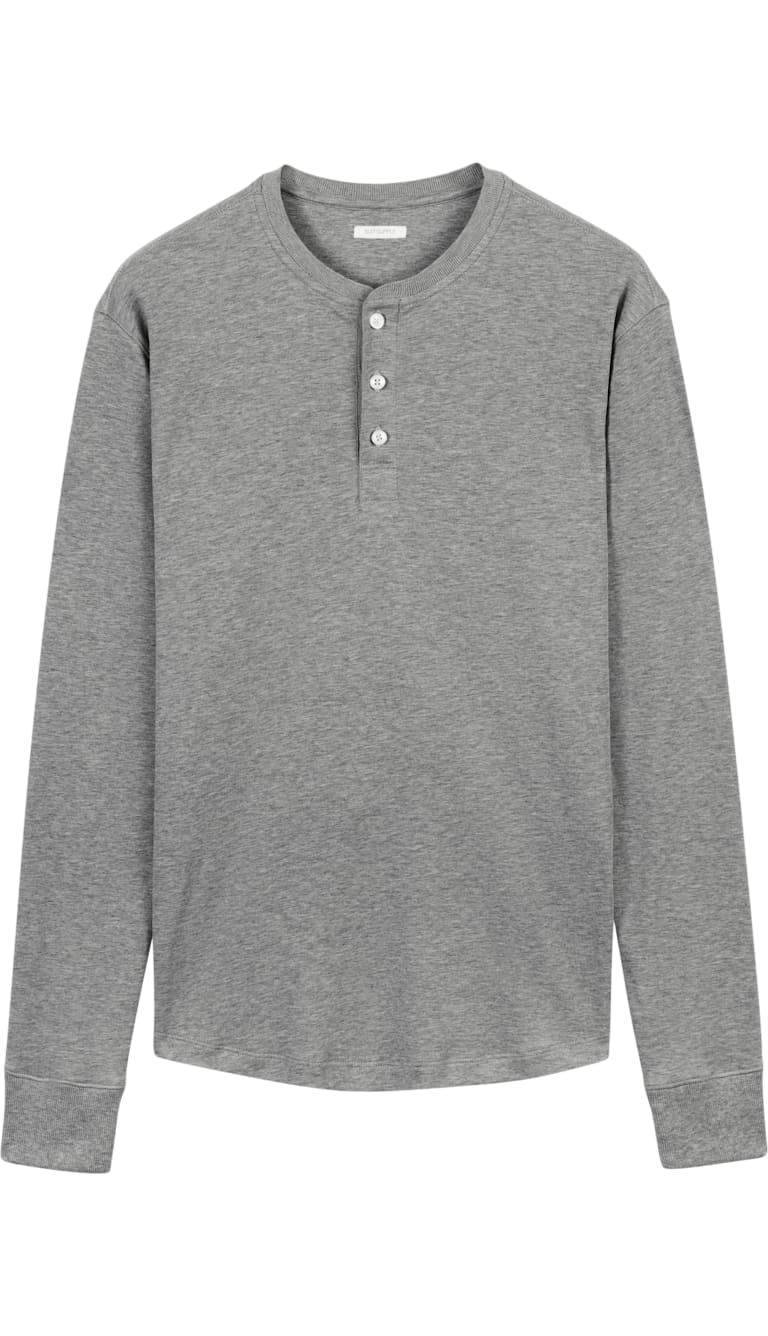 Light Grey Henley T-shirt Sw774 | Suitsupply Online Store
