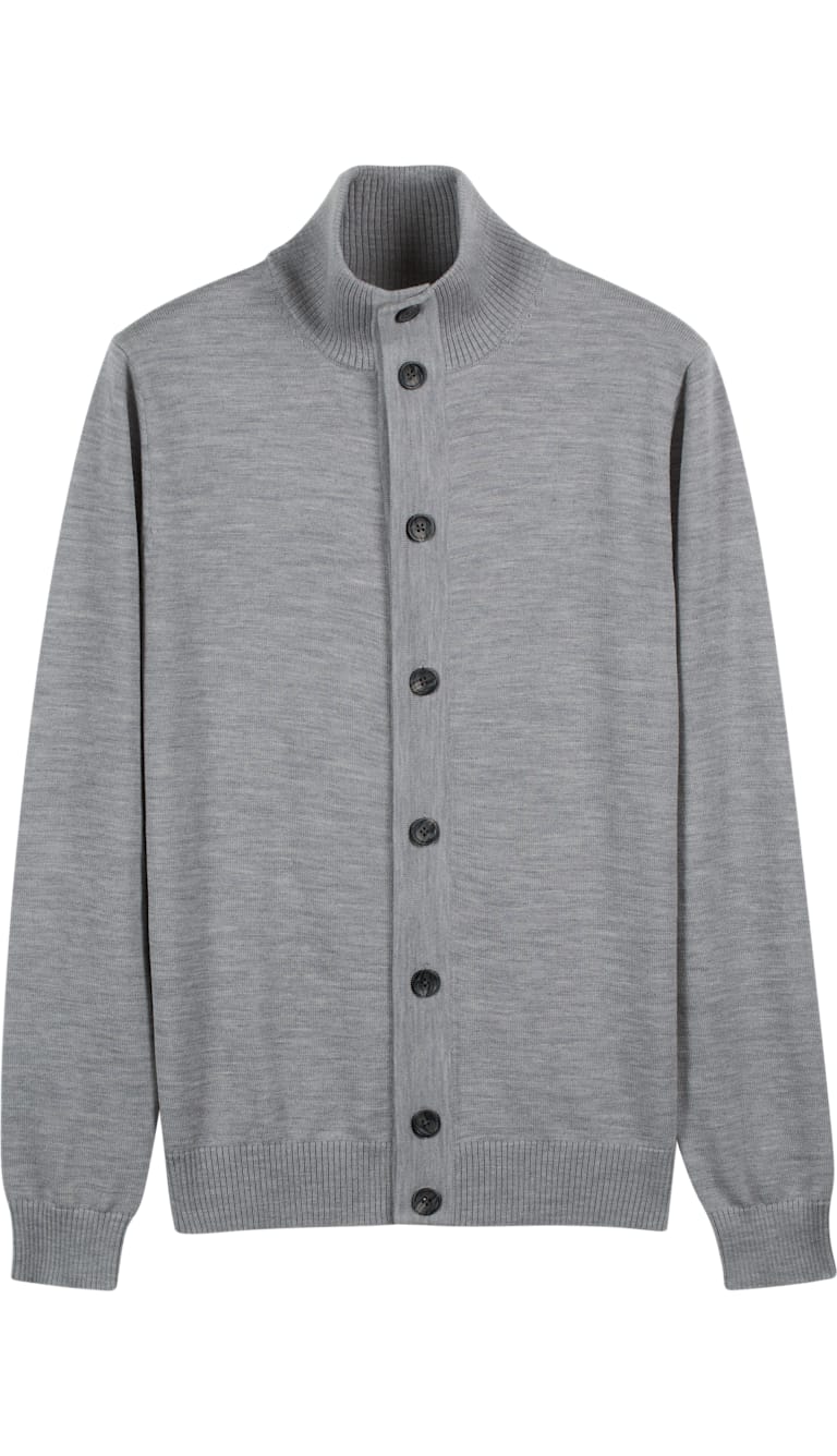 Light Grey Cardigan Sw825 | Suitsupply Online Store