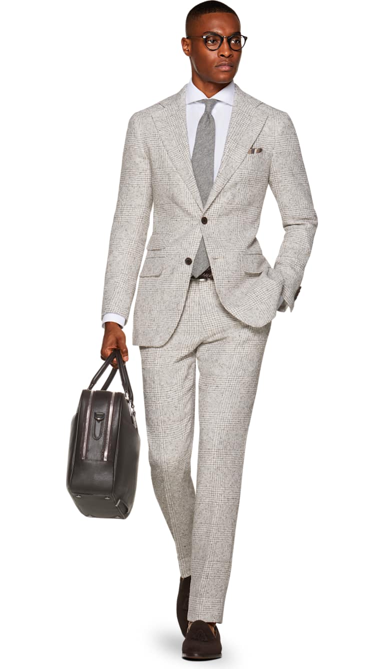 Suit Light Brown Check Havana P5432i | Suitsupply Online Store