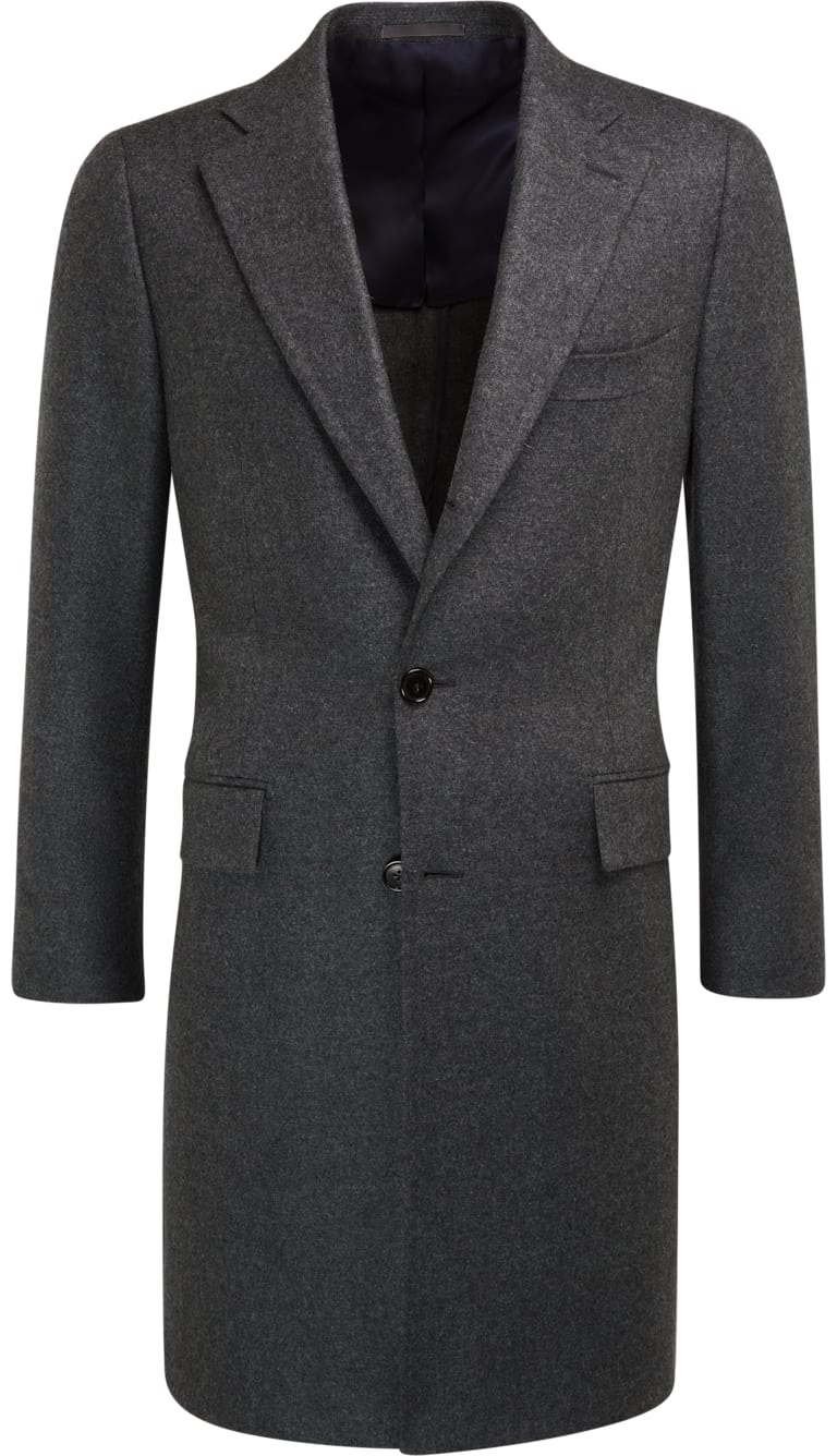 Jort Grey Overcoat J566i | Suitsupply Online Store