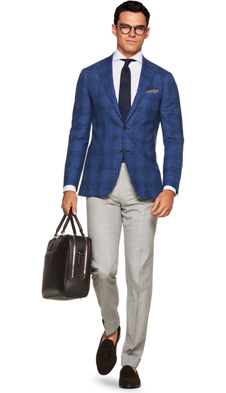 Jacket Blue Check Havana C1227i | Suitsupply Online Store