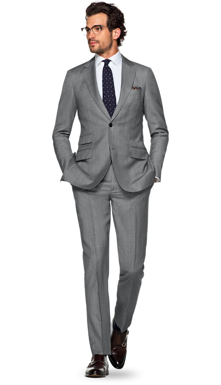 Suit Grey Plain Sienna P4842i | Suitsupply Online Store