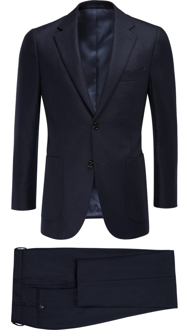 Suit Navy Plain Havana P4953i | Suitsupply Online Store