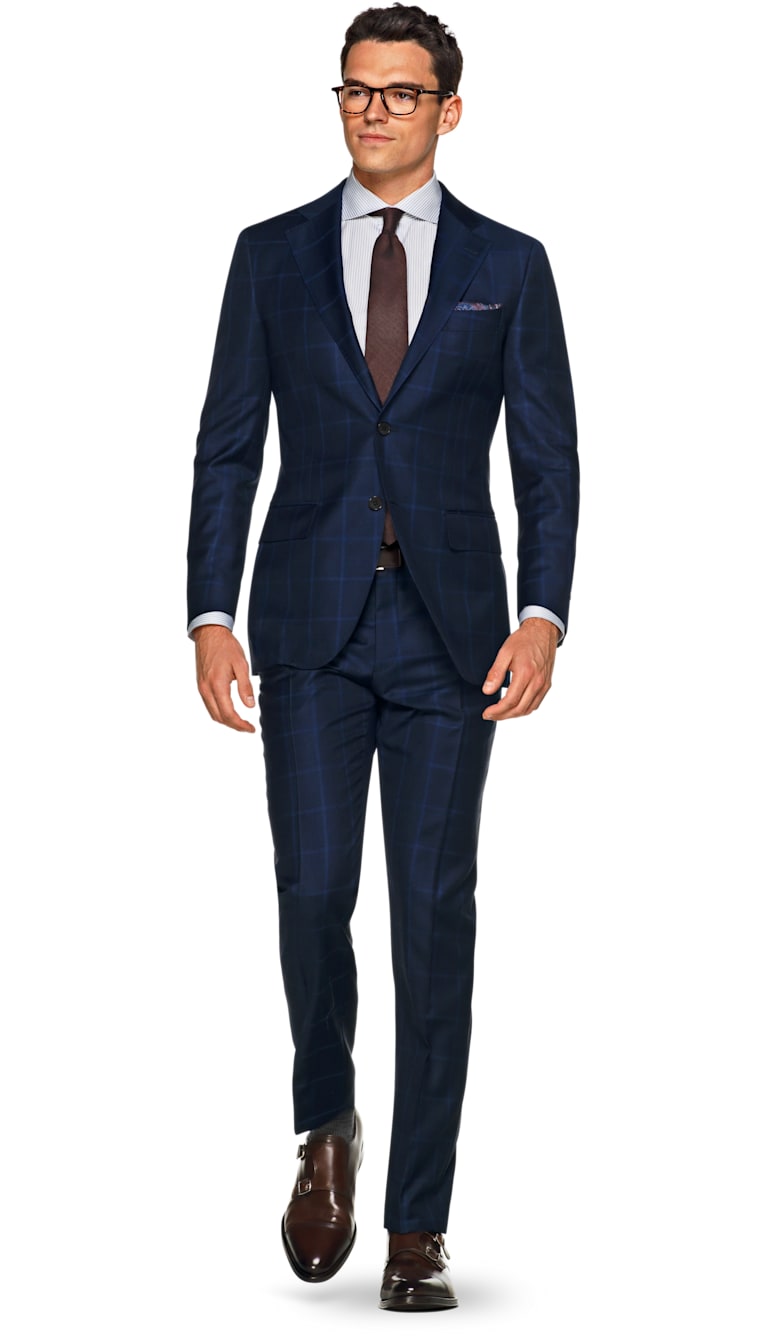 Suit Blue Check Lazio P5292i | Suitsupply Online Store