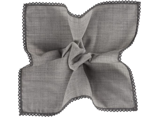 Dark Grey Pocket Square