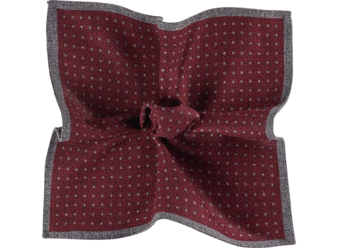 Red Pocket Square Double Sided