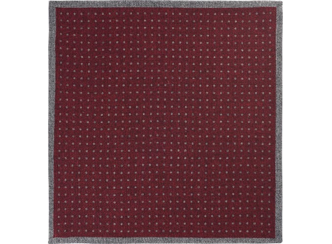 Red Pocket Square Double Sided