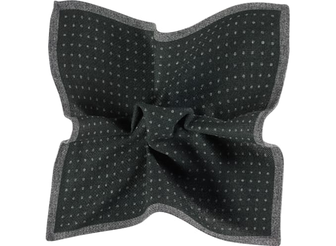 Green Pocket Square Double Sided