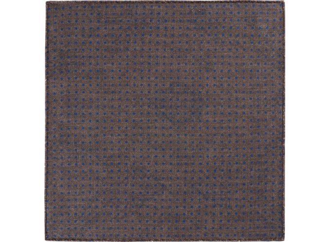 Brown Pocket Square Double Sided