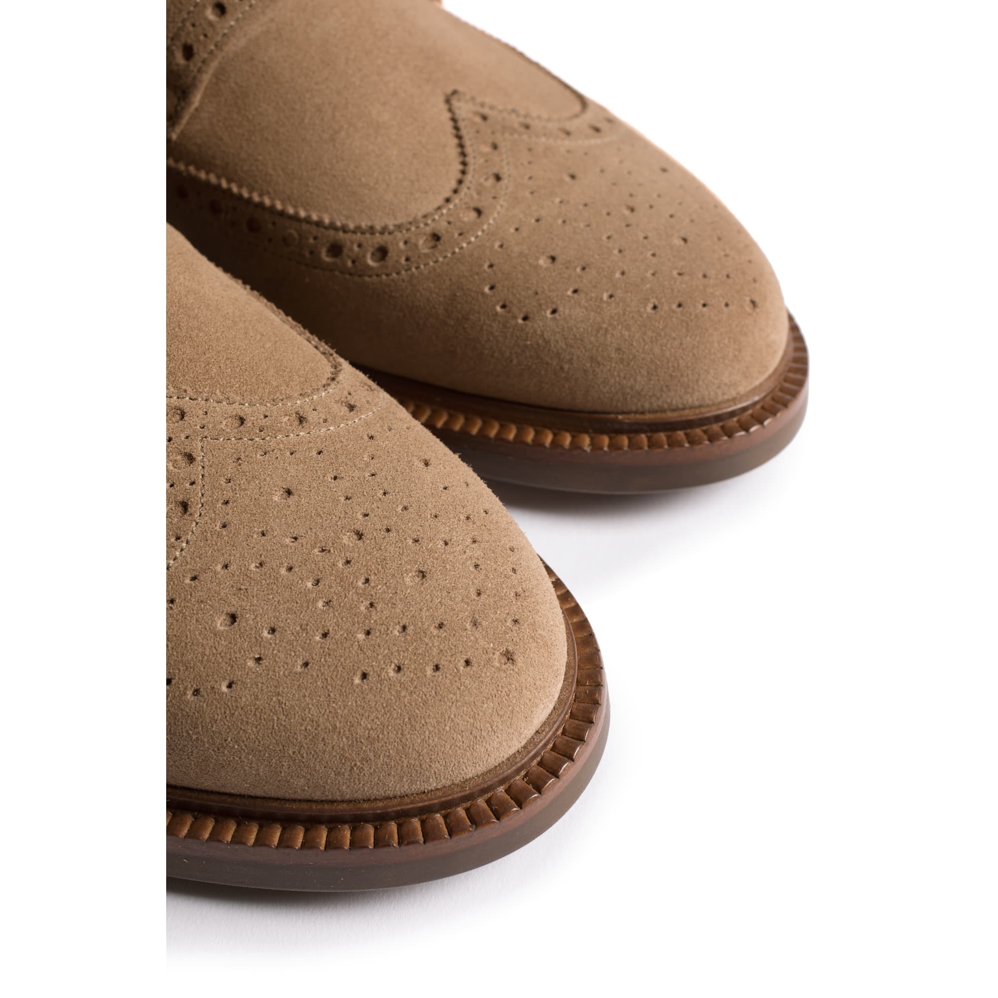 brown suede double monk strap
