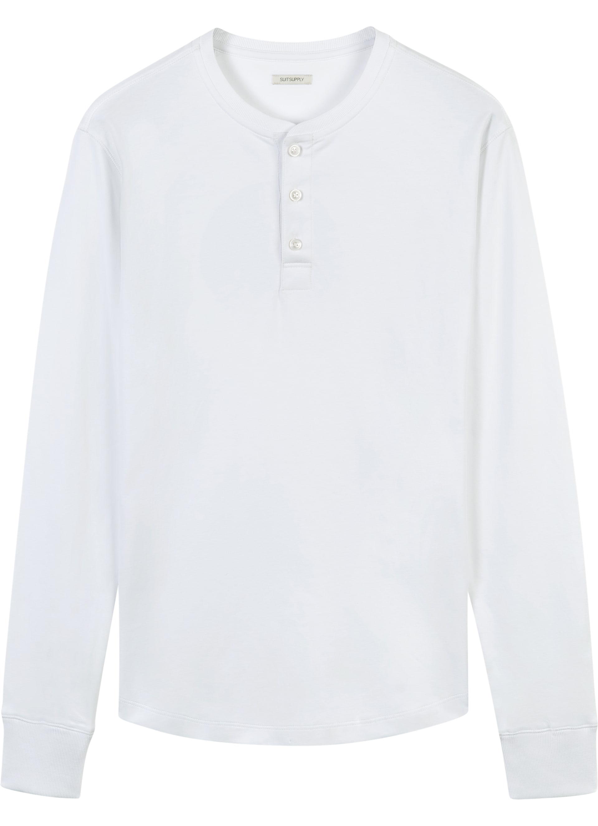 White Henley T-shirt Sw772 | Suitsupply Online Store