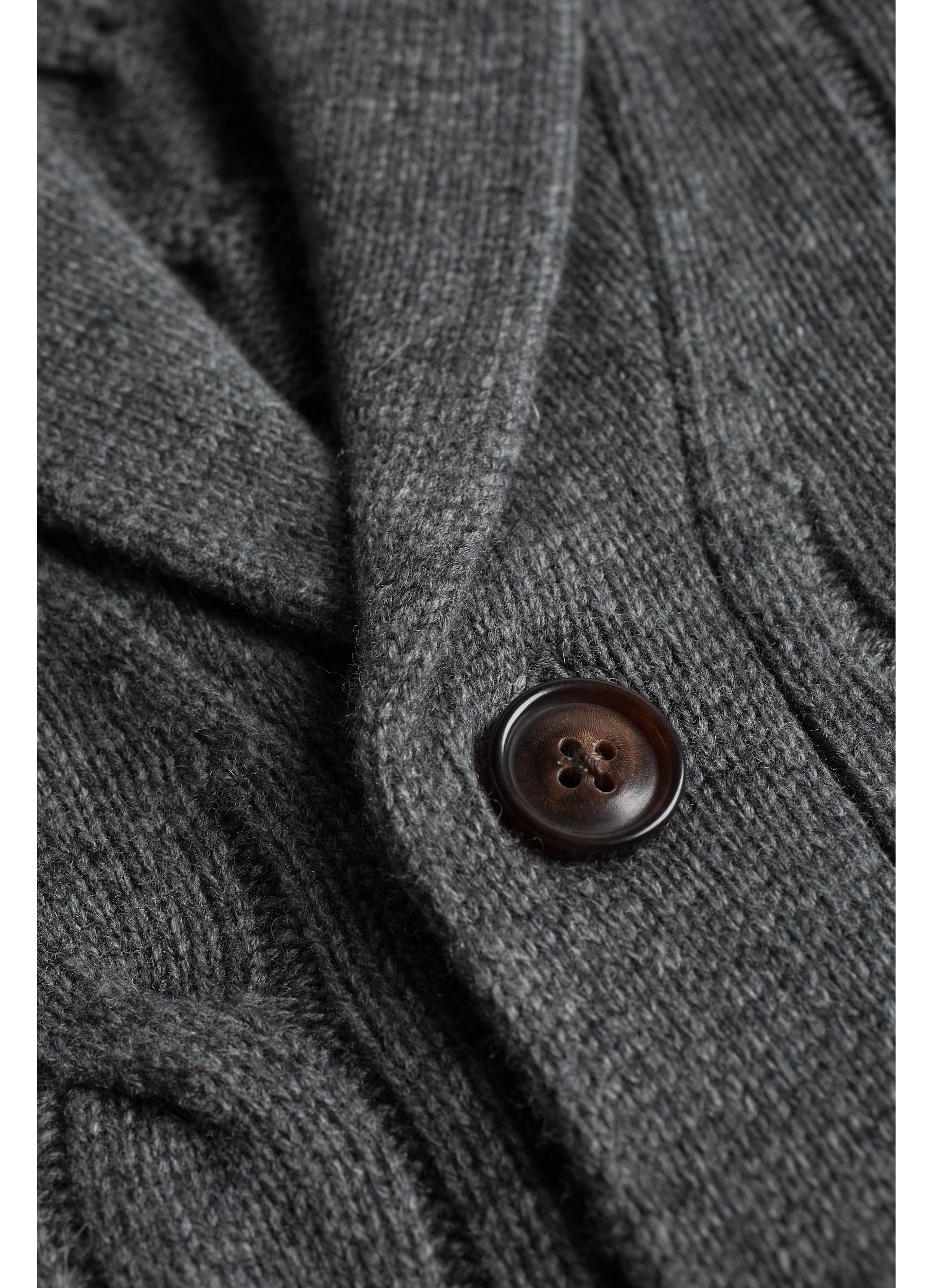 Dark Grey Shawl Collar Cardigan Sw840 | Suitsupply Online Store