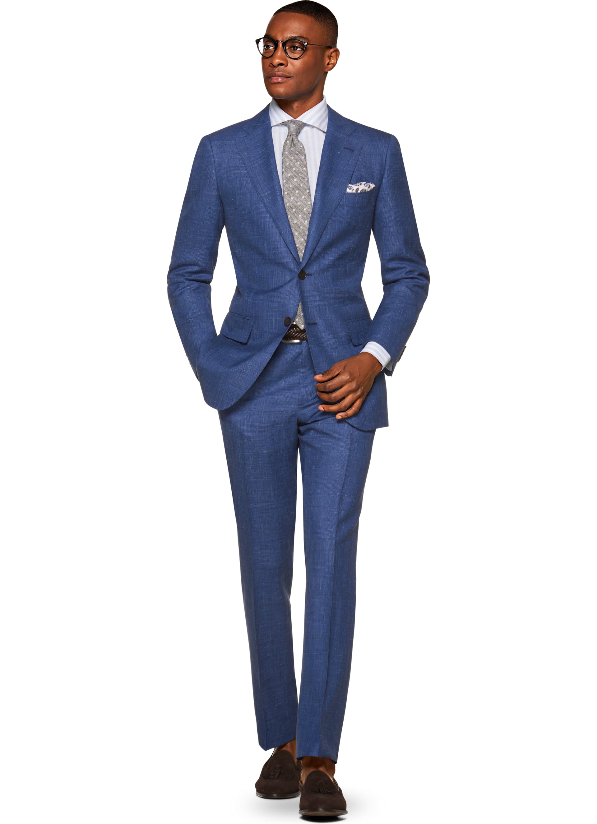 Suit Blue Check Lazio P5457i | Suitsupply Online Store