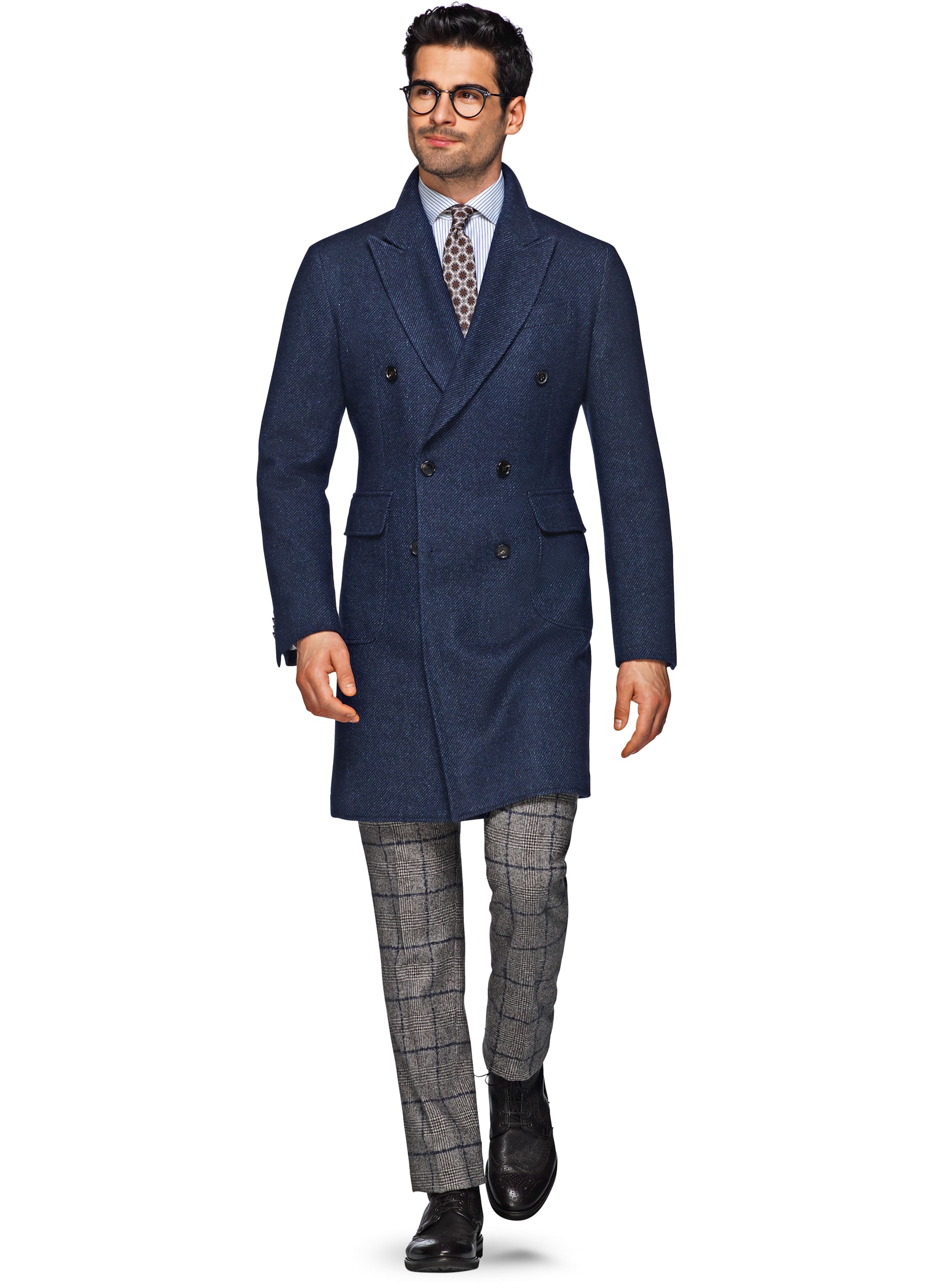 Blue Double Breasted Coat J456i | Suitsupply Online Store