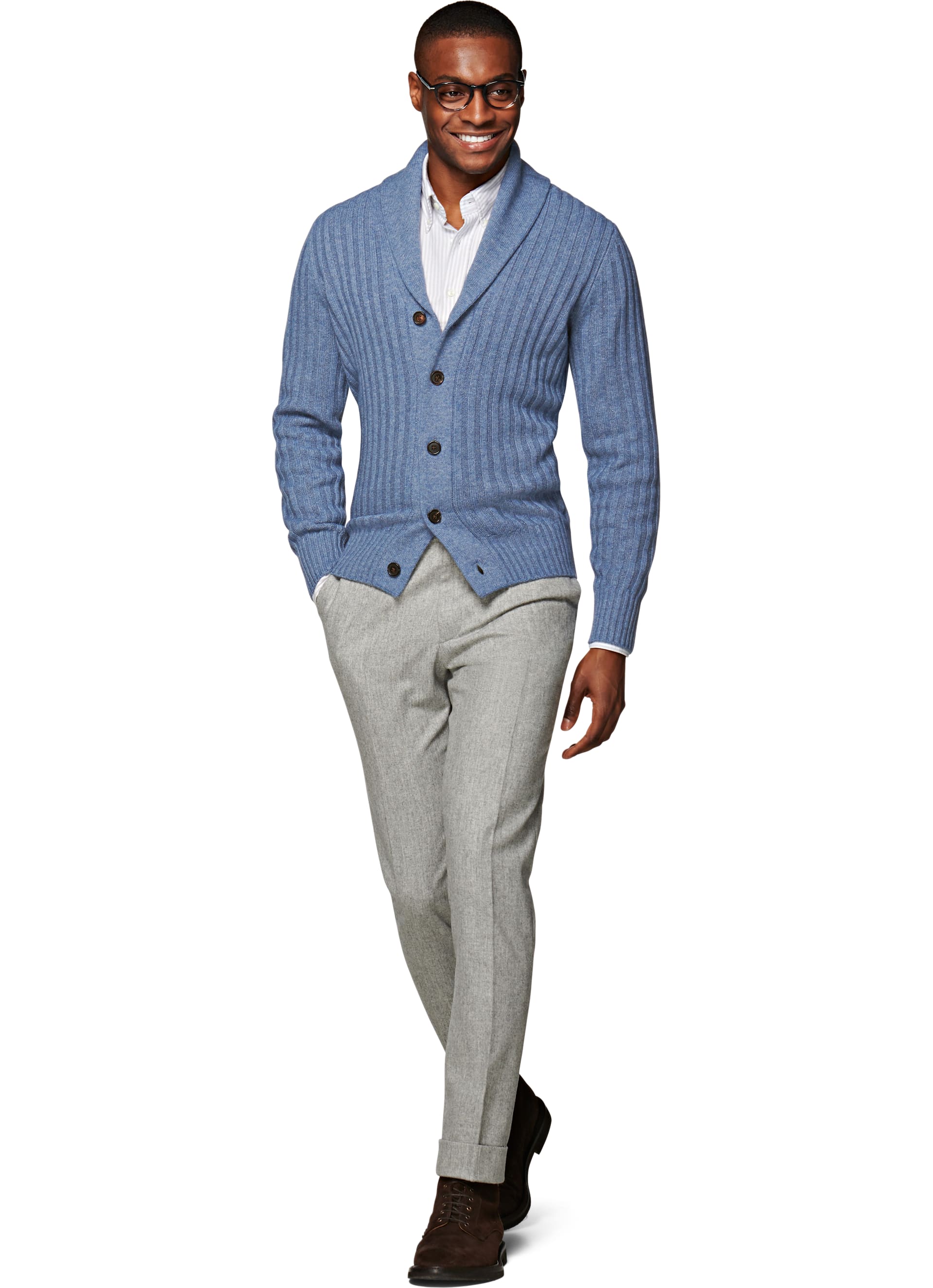 Light Blue Cardigan Sw911 | Suitsupply Online Store