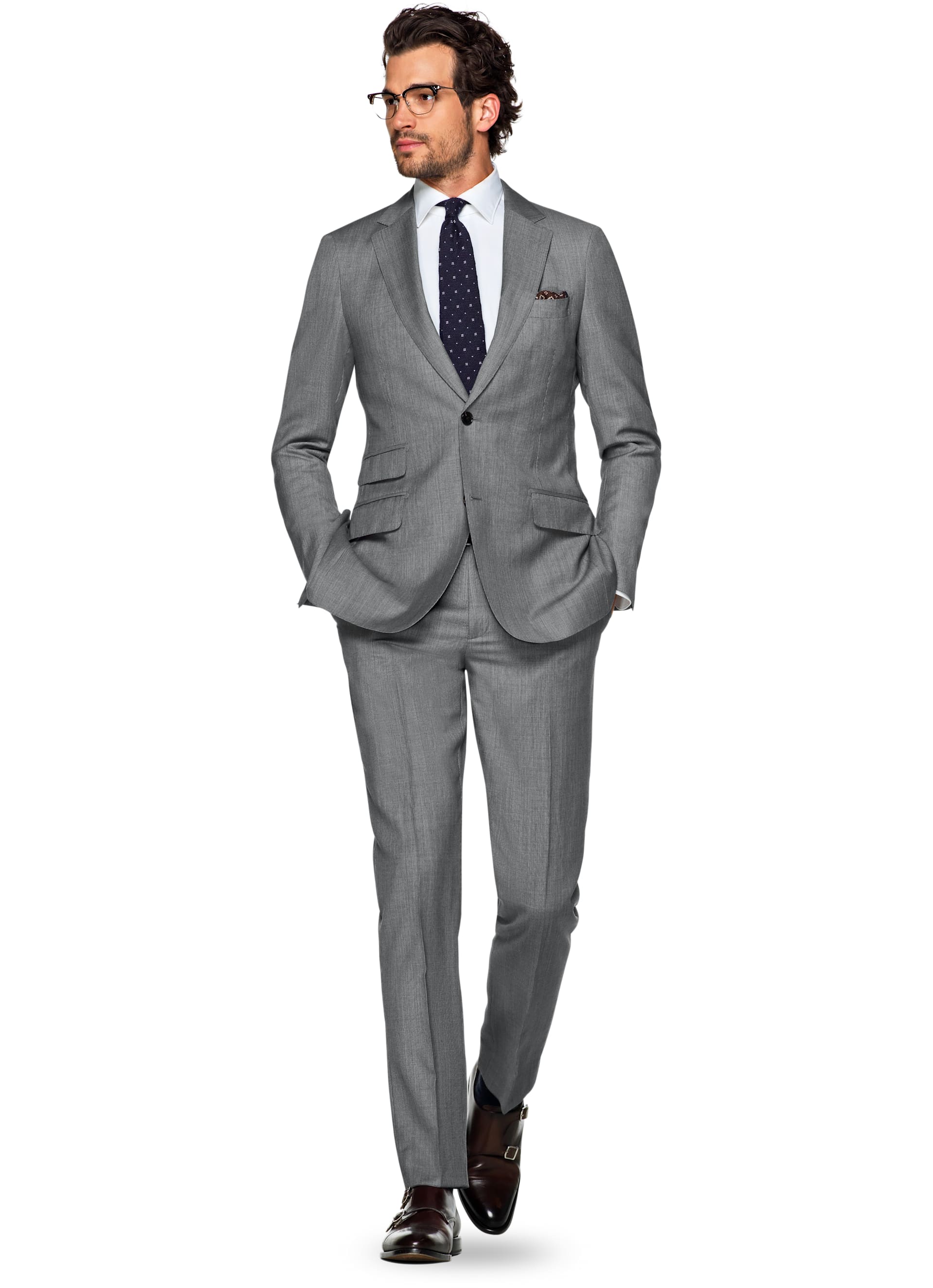 Suit Grey Plain Sienna P4842i | Suitsupply Online Store