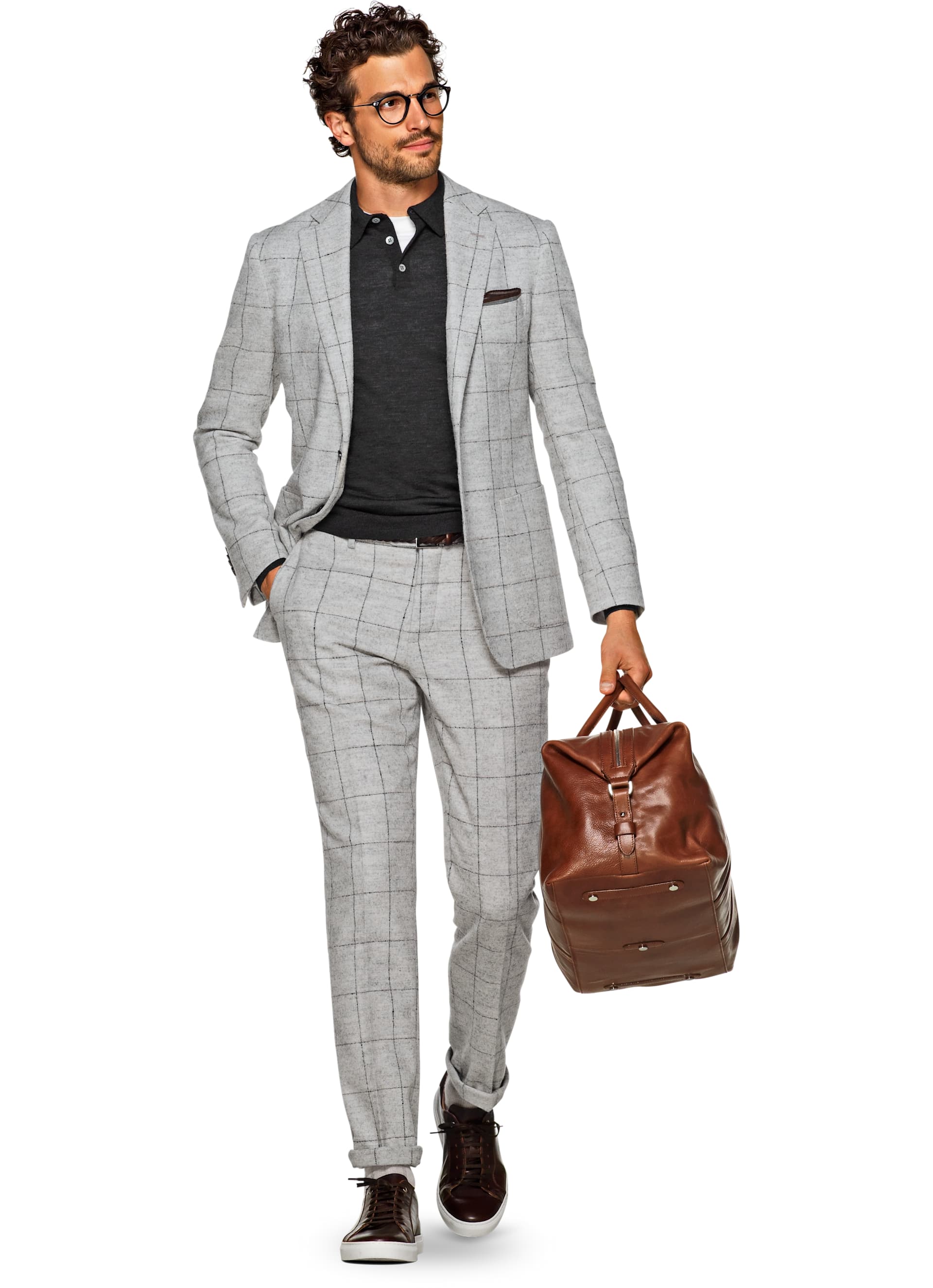 Suit Grey Check Havana P5256i | Suitsupply Online Store