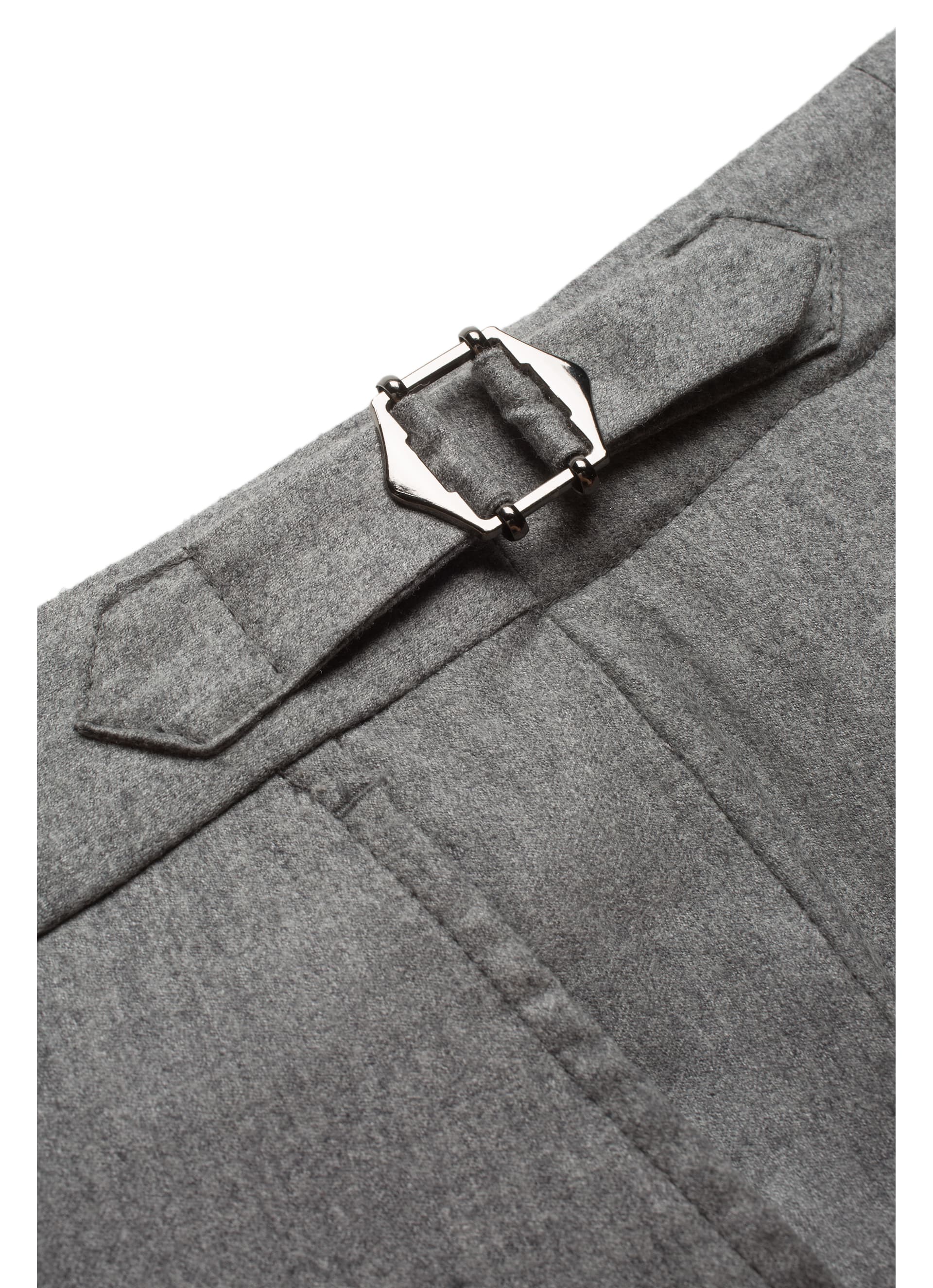 Jort Light Grey Fishtail Trousers B465i | Suitsupply Online Store