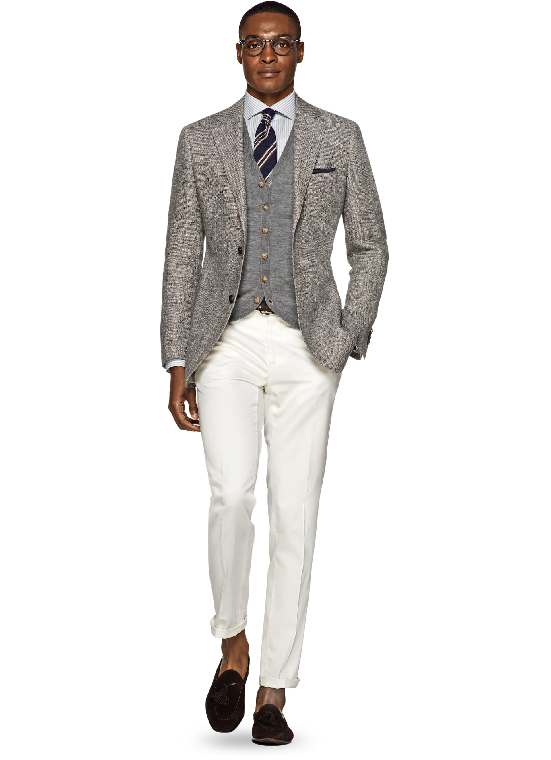 Jacket Light Grey Plain Havana C1122i | Suitsupply Online Store