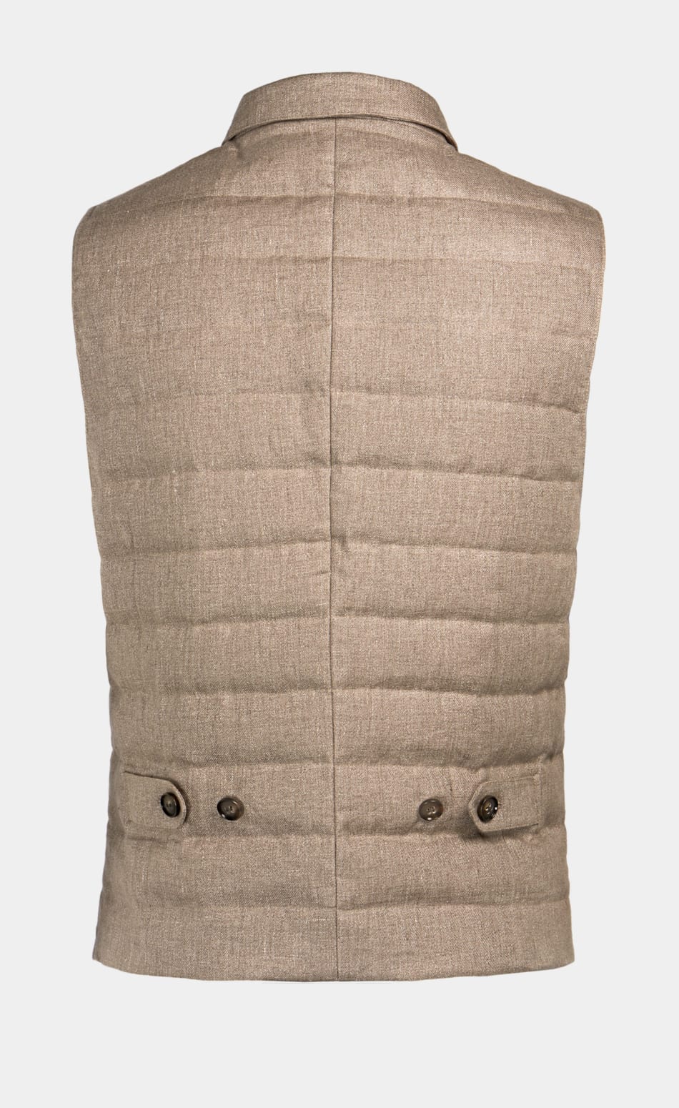 Light Brown Padded Vest Pure Linen Suitsupply Online Store