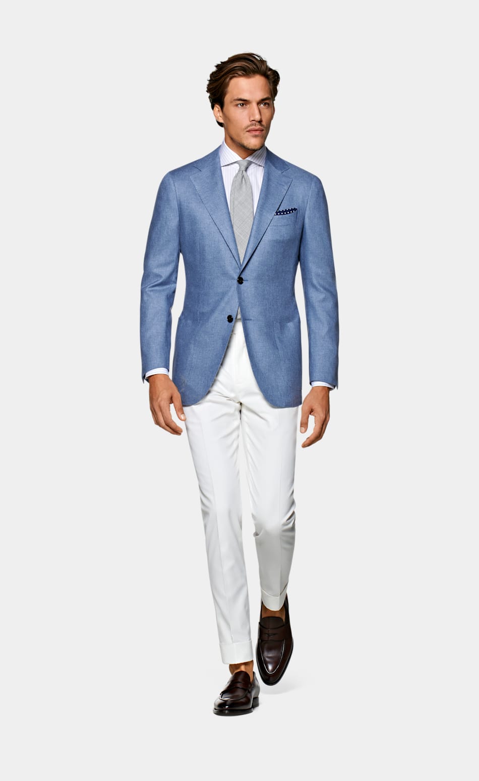 Light Blue Jort Jacket | Silk Cashmere Single Breasted | Suitsupply ...
