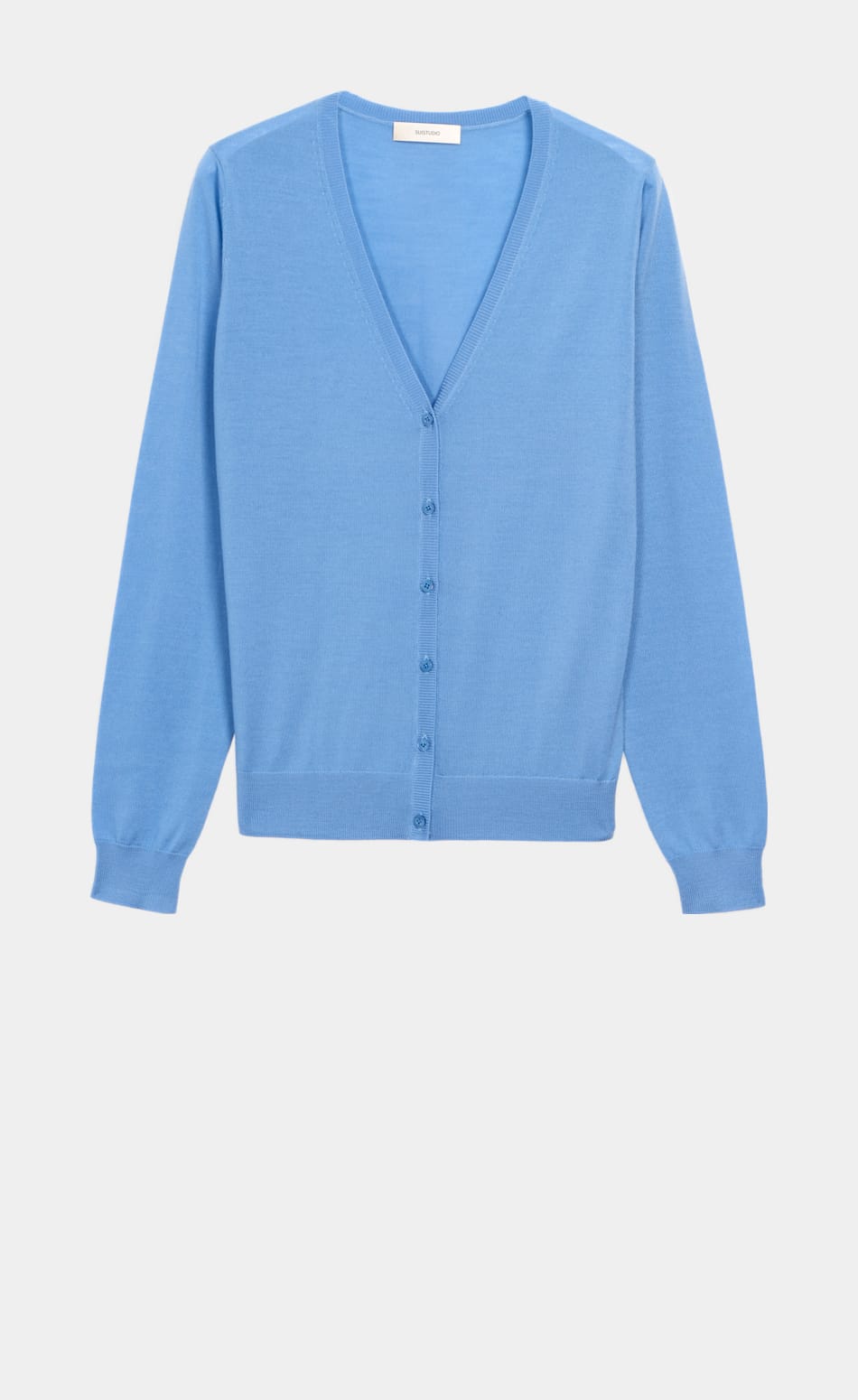 light blue cardigan