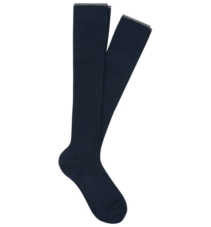 Navy Knee High 2-pack Socks Jort