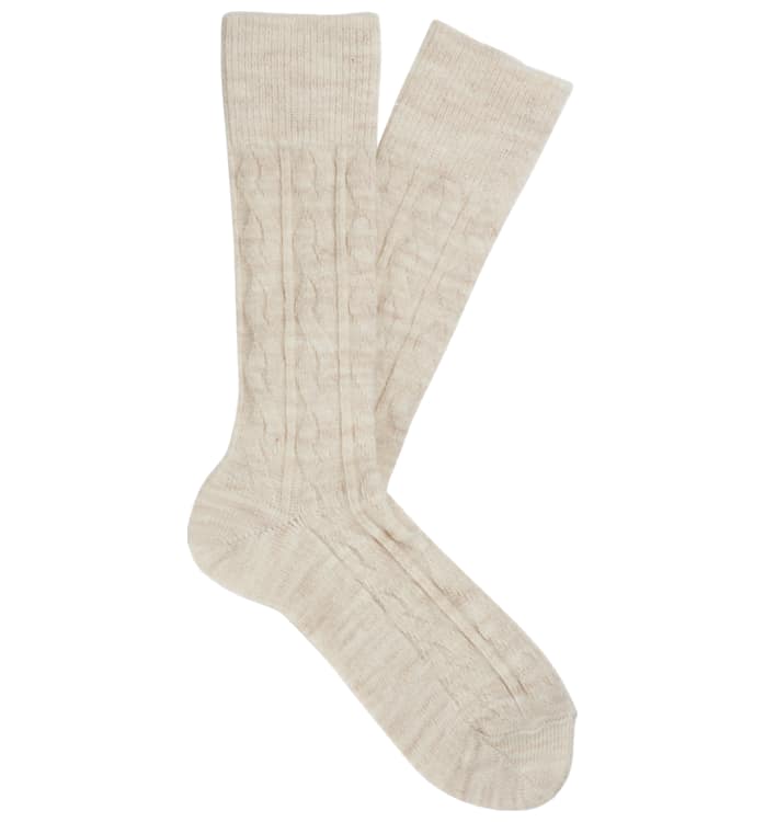 Off White Regular Socks