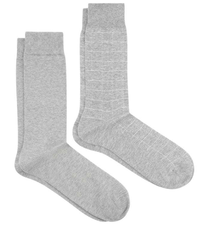 Grey Regular Socks 2 Pack