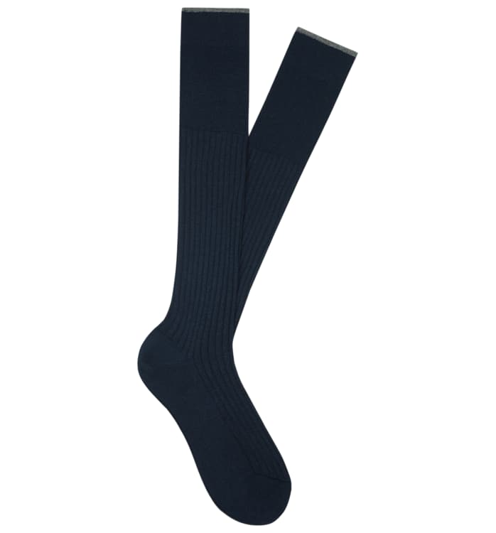 Navy Jort Socks Knee high