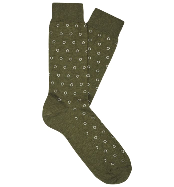 Green Regular Socks