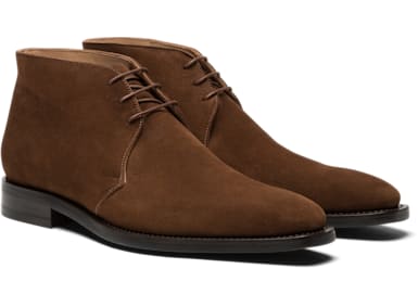 sirano booties in dk brown suede