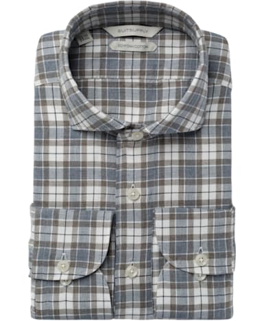 Brown Check Shirt