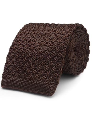Cravate en tricot Marron