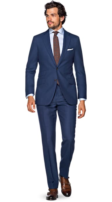 Sienna Blue Herringbone