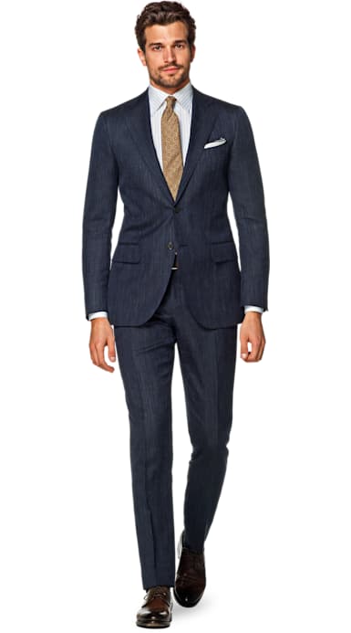 Lazio Blue Herringbone