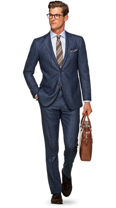 Havana Blue Herringbone