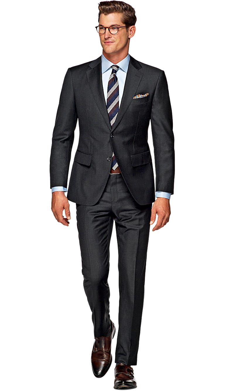 Suit Dark Grey Plain Napoli P2525mi Suitsupply Online Store