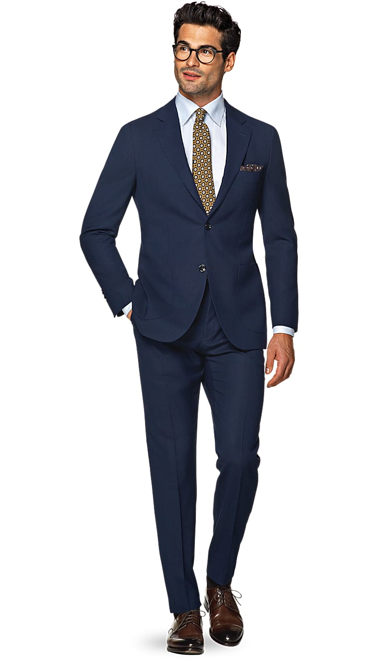 Suit Blue Plain Havana P4906i | Suitsupply Online Store