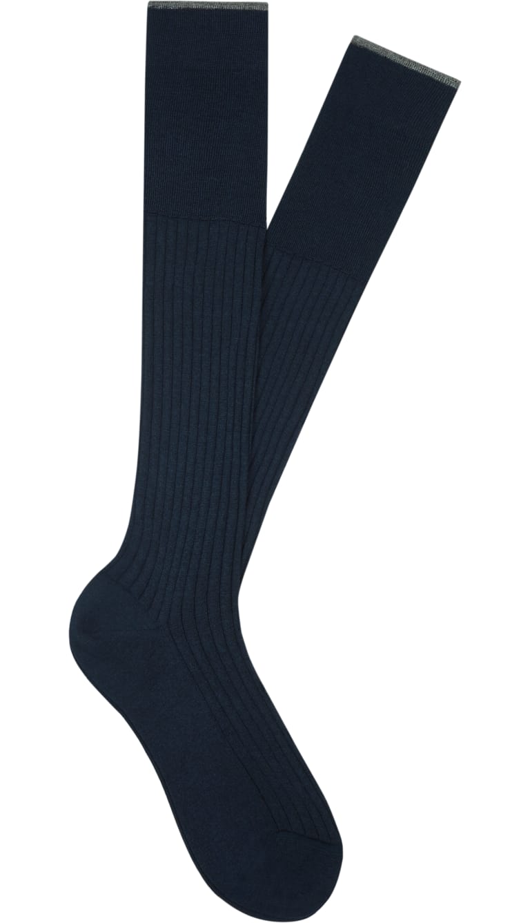 Navy Knee High Socks Jort O503 | Suitsupply Online Store
