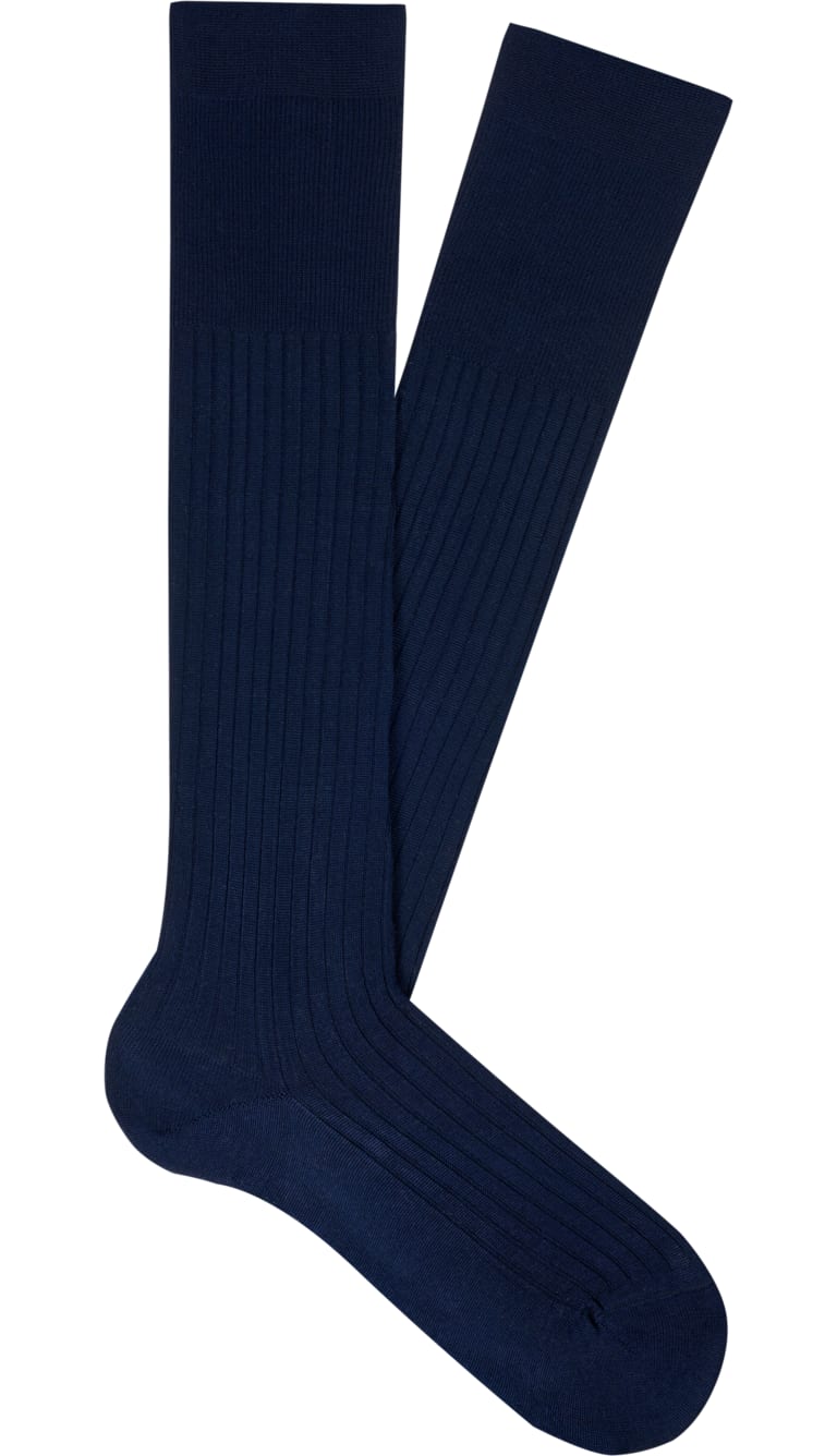 Navy Knee High Socks O732 | Suitsupply Online Store