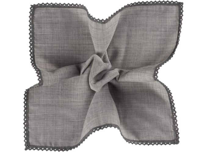 Dark Grey Pocket Square