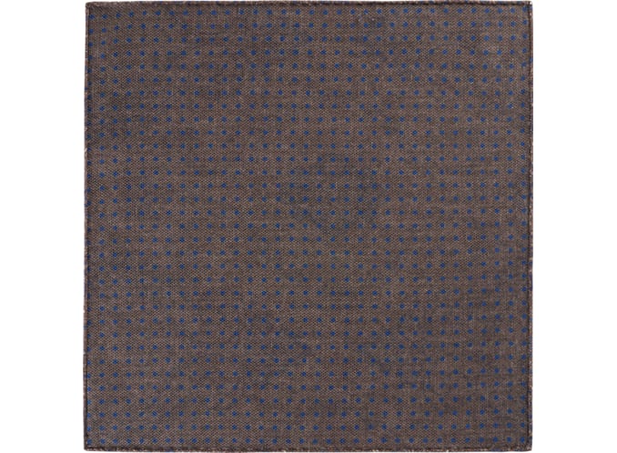 Brown Pocket Square Double Sided
