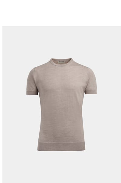 The Light Brown Short Sleeve Crewneck | Shop now