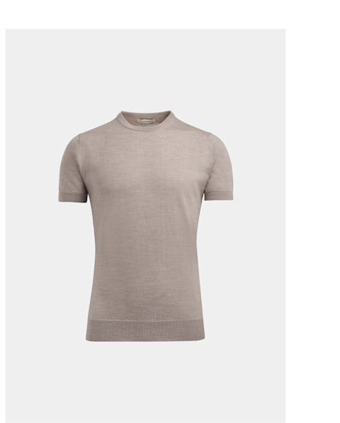 The Light Brown Short Sleeve Crewneck | Shop now